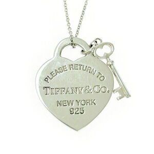 TIFFANY Co Silver to Heart Key Necklace